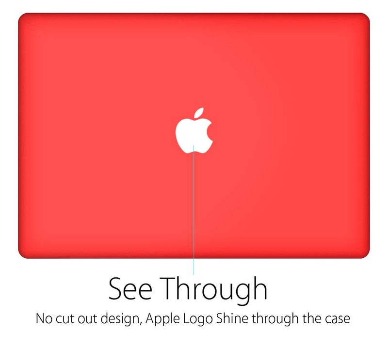 UESWILL Matte Hard Shell Case Cover Compatible with MacBook Pro (Retina, 13 inch, Early 2015/2014/2013/Late 2012), Model A1502/A1425, No CD-ROM, No USB-C, Red - Image 3